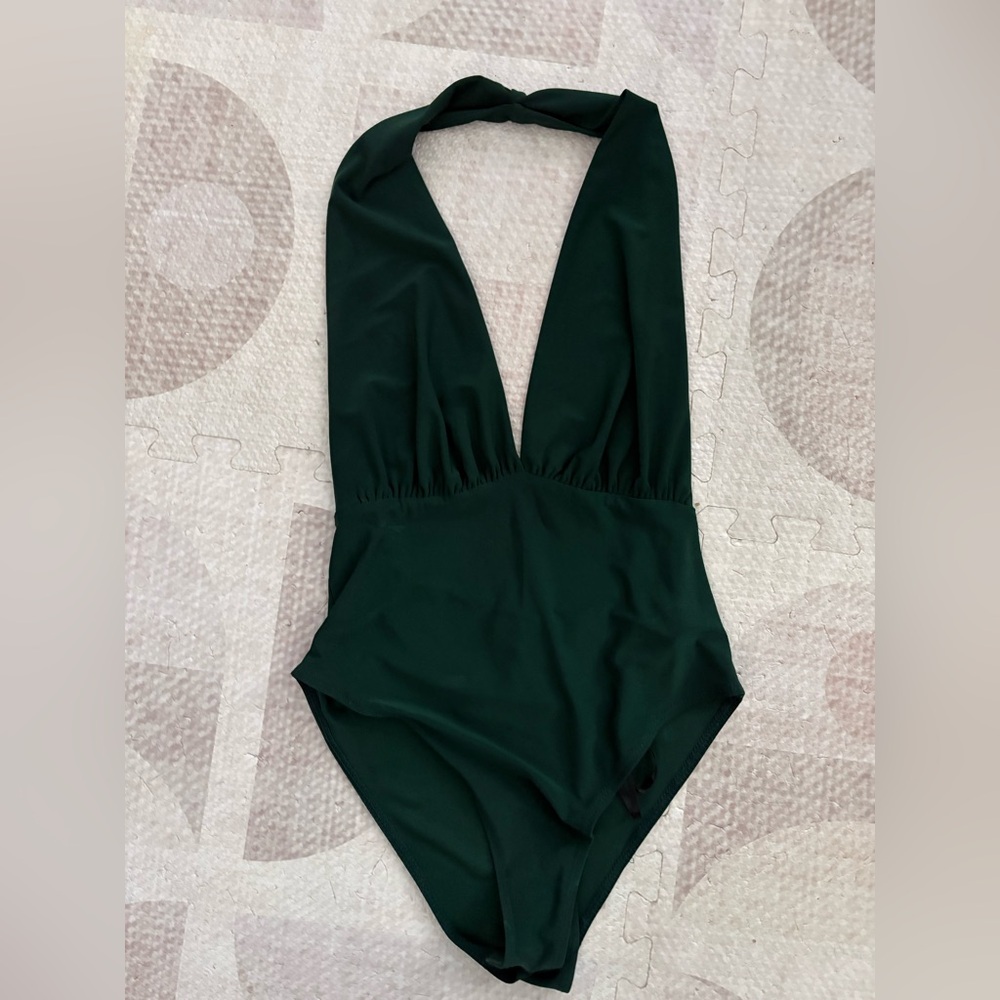 Women’s Dark Green halter top body suit